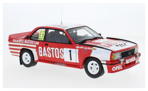 Modelauto 1:18 | Sunstar 5395 | Bastos Opel Rally Team Ascona B 400 1983 #1 - G.Colsoul - A.Lopes