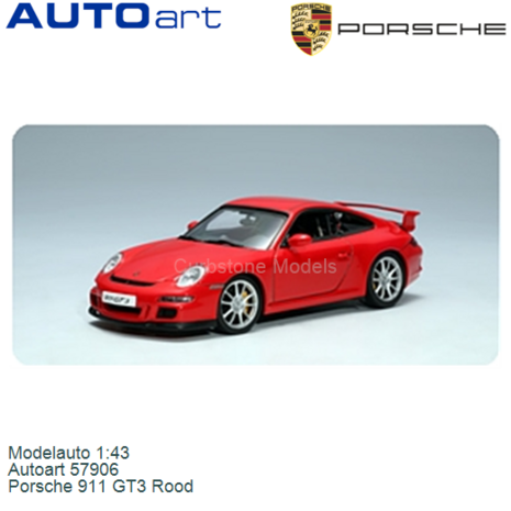 Modelauto 1:43 | Autoart 57906 | Porsche 911 GT3 Rood