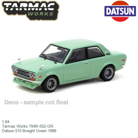 1:64 | Tarmac Works T64R-052-GR | Datsun 510 Breight Green 1968