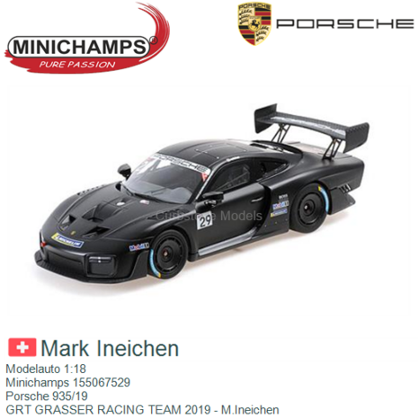 Modelauto 1:18 | Minichamps 155067529 | Porsche 935/19 | GRT GRASSER RACING TEAM 2019 - M.Ineichen
