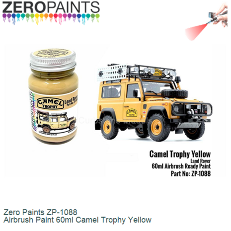  | Zero Paints ZP-1088 | Airbrush Paint 60ml Camel Trophy Yellow