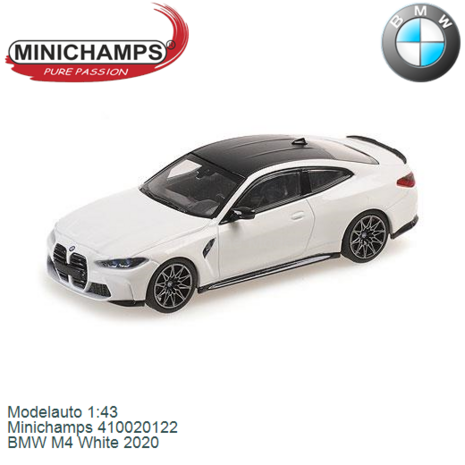 Modelauto 1:43 | Minichamps 410020122 | BMW M4 White 2020