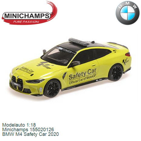 Modelauto 1:18 | Minichamps 155020126 | BMW M4 Safety Car 2020