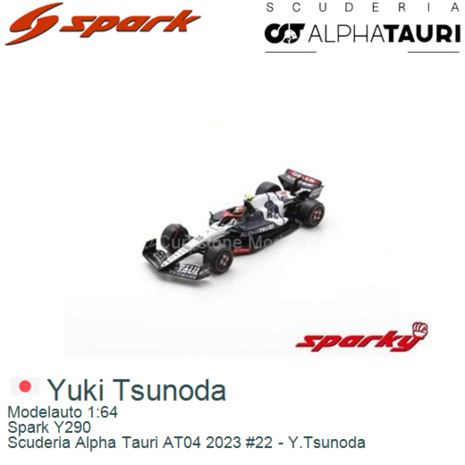 Modelauto 1:64 | Spark Y290 | Scuderia Alpha Tauri AT04 2023 #22 - Y.Tsunoda