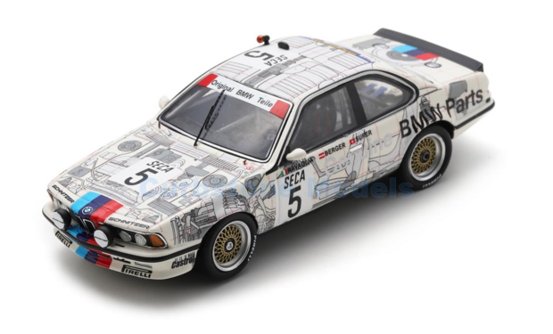 Modelauto 1:43 | Spark 43SPA1985 | BMW 635 Csi 1985 #5 - G.Berger - M.Surer - R.Ravaglia