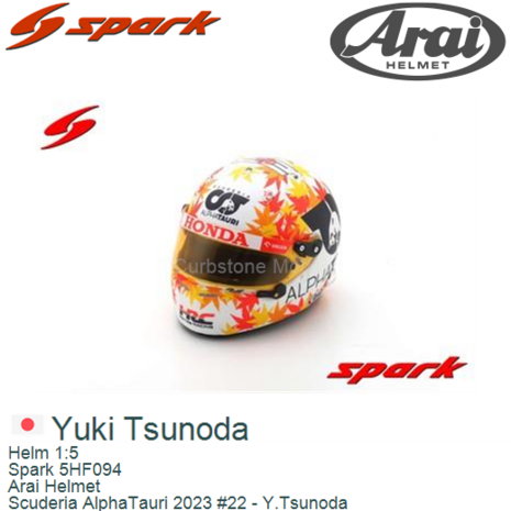 Helm 1:5 | Spark 5HF094 | Arai Helmet | Scuderia AlphaTauri 2023 #22 - Y.Tsunoda