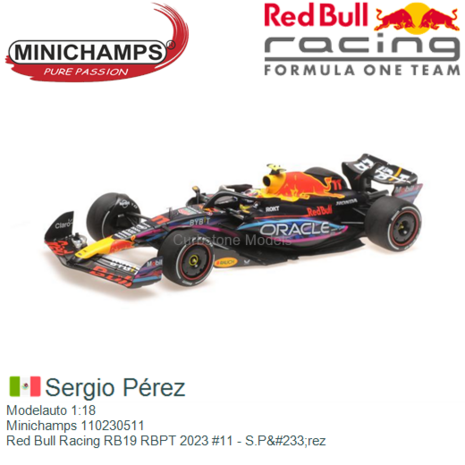Modelauto 1:18 | Minichamps 110230511 | Red Bull Racing RB19 RBPT 2023 #11 - S.P&#233;rez