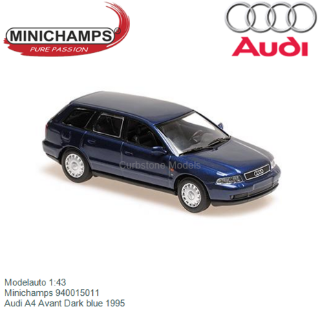 Modelauto 1:43 | Minichamps 940015011 | Audi A4 Avant Dark blue 1995
