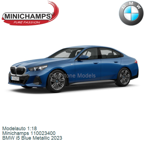 Modelauto 1:18 | Minichamps 110023400 | BMW i5 Blue Metallic 2023