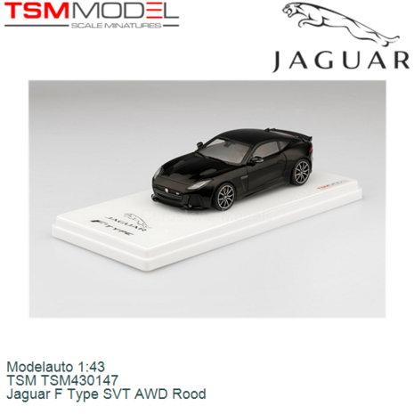Modelauto 1:43 | TSM TSM430147 | Jaguar F Type SVT AWD Rood