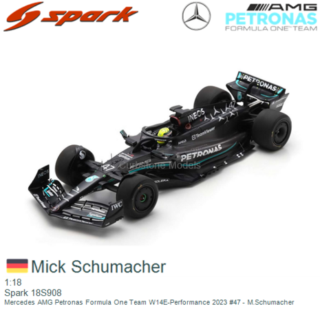 1:18 | Spark 18S908 | Mercedes AMG Petronas Formula One Team W14E-Performance 2023 #47 - M.Schumacher