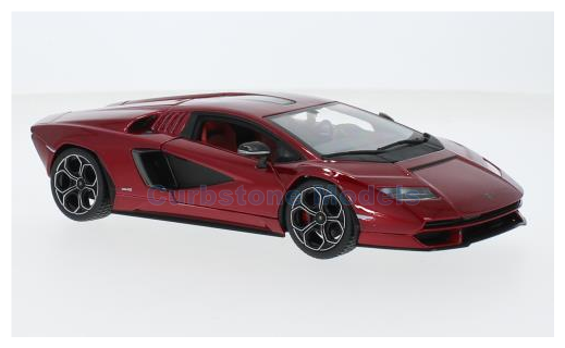 1:24 | Bburago 18-21102RED | Lamborghini Countach LPI 800-4 Donker rood Metallic 2023