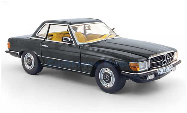 Modelauto 1:18 | Sunstar 4596 | Mercedes Benz 350 SL (R107) Hardtop Coupé Black 1977