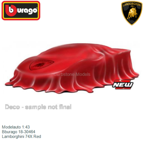 Modelauto 1:43 | Bburago 18-30464 | Lamborghini 74X Red