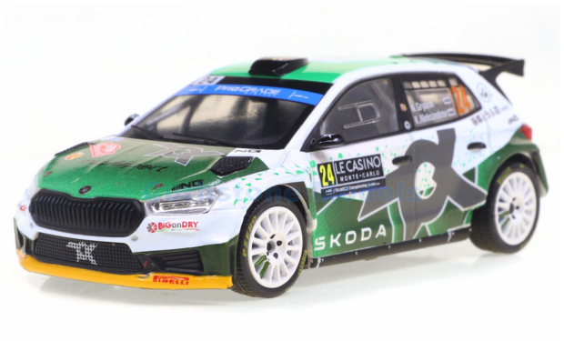 Modelauto 1:43 | IXO-Models RAM890.22 | Skoda Fabia Rally2 WRC | Toksport Movisport 2023 #24 - N.Gryazin - K.Aleksandrov