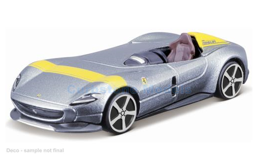 Modelauto 1:43 | Bburago 18-36046G | Ferrari Monza SP1 Metallic Grey / Yellow