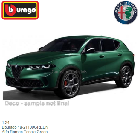 1:24 | Bburago 18-21109GREEN | Alfa Romeo Tonale Green
