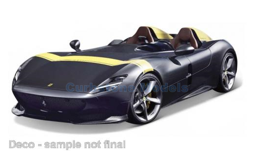 1:43 | Bburago 18-36913BLACK | Ferrari Monza SP2 Black and Yellow 2021