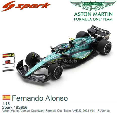 1:18 | Spark 18S956 | Aston Martin Aramco Cognizant Formula One Team AMR23 2023 #14 - F.Alonso