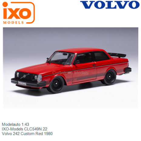 Modelauto 1:43 | IXO-Models CLC549N.22 | Volvo 242 Custom Red 1980