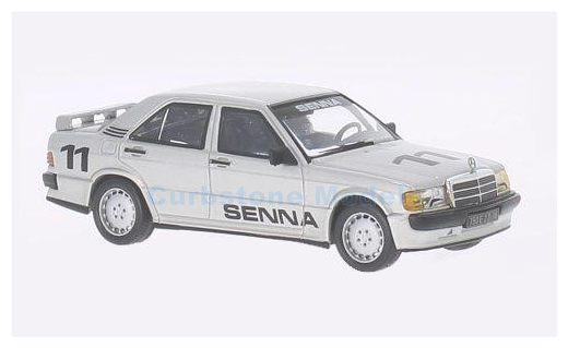 Modelauto 1:43 | IXO-Models GTM068 | Mercedes Benz 190E 2.3 16V Zilver / Silver 1984 #11 - A.Senna