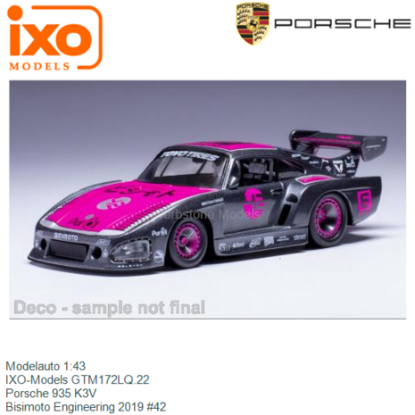 Modelauto 1:43 | IXO-Models GTM172LQ.22 | Porsche 935 K3V | Bisimoto Engineering 2019 #42