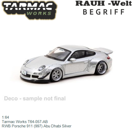 1:64 | Tarmac Works T64-057-AB | RWB Porsche 911 (997) Abu Dhabi Silver