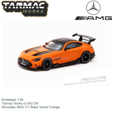 Modelauto 1:64 | Tarmac Works G-042-OR | Mercedes AMG GT Black Series Orange