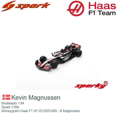 Modelauto 1:64 | Spark Y295 | Moneygram Haas F1 VF-23 2023 #20 - K.Magnussen