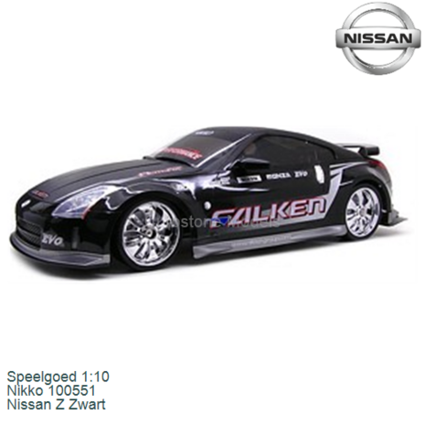 Speelgoed 1:10 | Nikko 100551 | Nissan Z Zwart