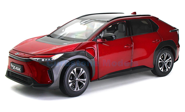 Modelauto 1:18 | Sunstar Sun5650 | Toyota bz4x Metallic Dark Red 2022