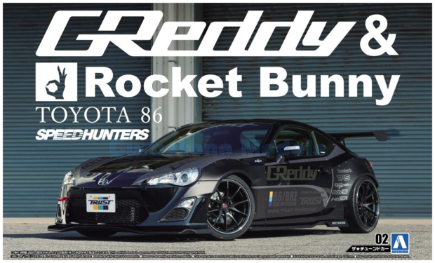 Bouwpakket 1:24 | Aoshima AO06187 | Toyota 86 Rocket Bunny Volk Zwart 2020