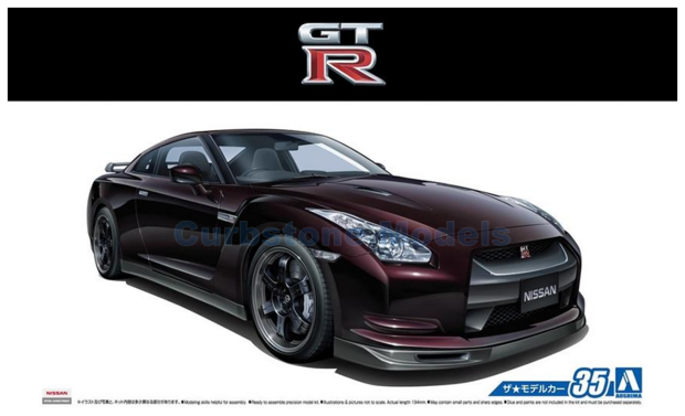 Bouwpakket 1:24 | Aoshima AO06218 | Nissan GT-R R35 Spec-V 2009