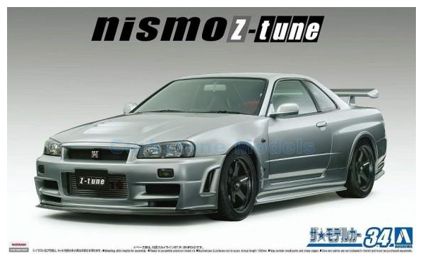 Bouwpakket 1:24 | Aoshima AO05831 | Nissan BNR34 Skyline GTR Z-tune 2004