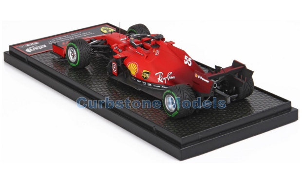 Modelauto 1:43 | BBR Models BBRC260BRAIN | Scuderia Ferrari SF21 2021 #55 - C.Sainz