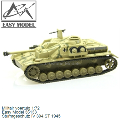 Militair voertuig 1:72 | Easy Model 36133 | Sturmgeschutz IV 394.ST 1945