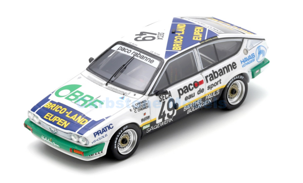 Modelauto 1:43 | Spark SB428 | Alfa Romeo GTV 6 | Jolly Club 1986 #49 - E.Gillessen  - G.Cremer - C.Cremer
