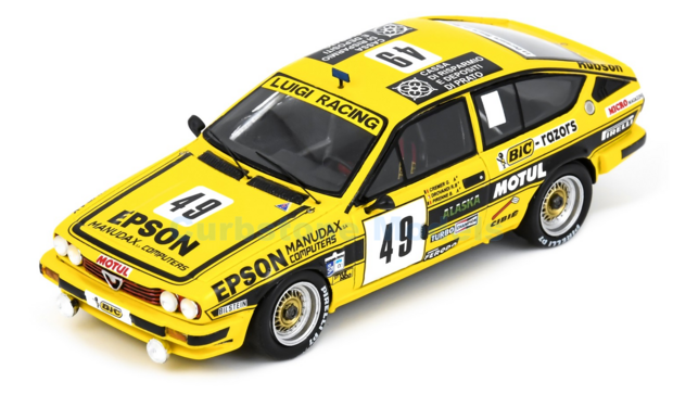 Modelauto 1:43 | Spark SB420 | Alfa Romeo GTV 6 | Luigi Racing Team 1984 #49 - G.Pirenne - G.Cremer - R.Drovandi 
