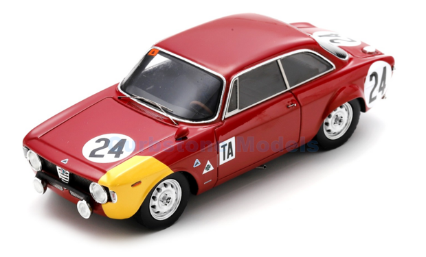 Modelauto 1:43 | Spark US376 | Alfa Romeo Giulia Sprint GTA | Autodelta S.p.a. 1968 #24 - L.Cella - T.Zeccoli - G.Biscaldi