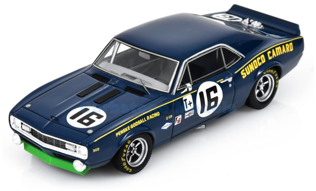 Modelauto 1:43 | Spark US246 | Chevrolet Camaro | Penske Godsall Racing Team 1968 - C.Fisher - J.Welch  - B.Johnson