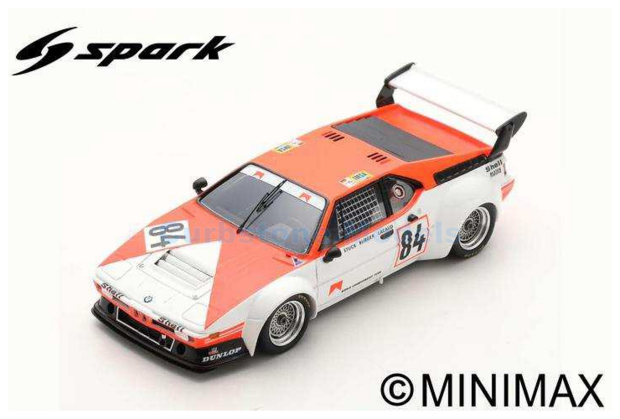Modelauto 1:18 | Spark 18S833 | BMW M1 1980 #84 - H.Stuck - H.Bürger - D.Lacaud