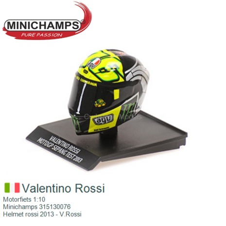Motorfiets 1:10 | Minichamps 315130076 | Helmet rossi 2013 - V.Rossi