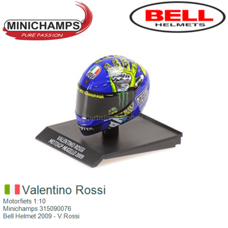 Motorfiets 1:10 | Minichamps 315090076 | Bell Helmet 2009 - V.Rossi