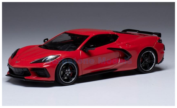 Modelauto 1:43 | IXO-Models MOC303 | Chevrolet Corvette C8 Red 2020