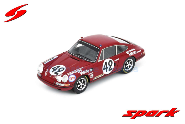 Modelauto 1:43 | Spark S9751 | Porsche 911 T | Wicky Racing Team 1969 #42 - A.Wicky - E.Berney