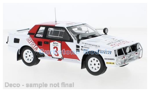 Modelauto 1:24 | IXO-Models 24RAL025B | Toyota Celica Twincam Turbo (TA64) Toyota Team Europe 1985 #3 - B.Waldegård - H.Th