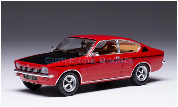 Modelauto 1:43 | IXO-Models CLC490N.22 | Opel Kaddett C Coupe SR Red and Black 1976