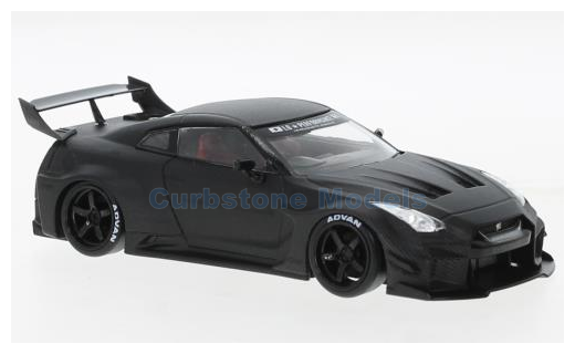 Modelauto 1:43 | IXO-Models MOC314 | LB Performance Nissan 35GT-RR LB-Silhouette Works GT Matt Black 2019