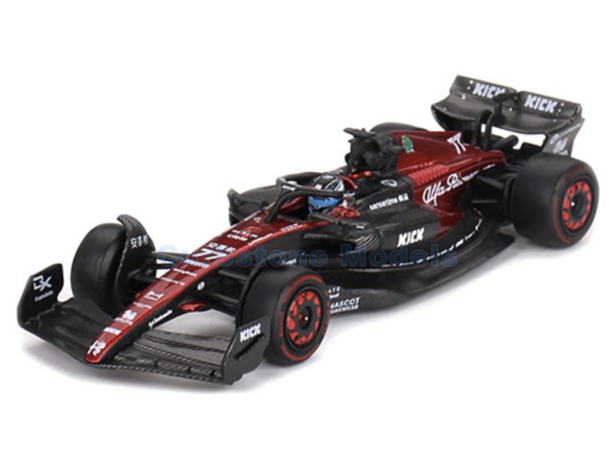 Modelauto 1:64 | MiniGT MGT00729-L | Kick Sauber C43 2023 #77 - V.Bottas