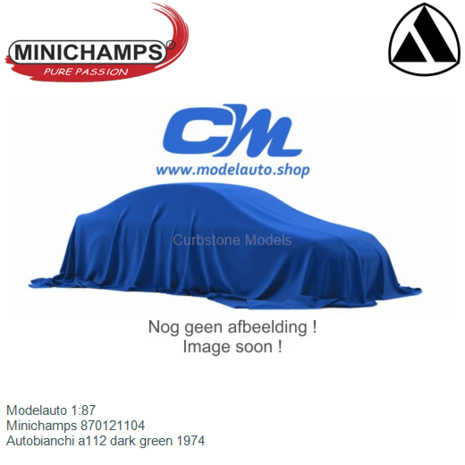 Modelauto 1:87 | Minichamps 870121104 | Autobianchi a112 dark green 1974